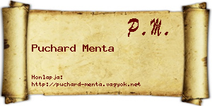 Puchard Menta névjegykártya